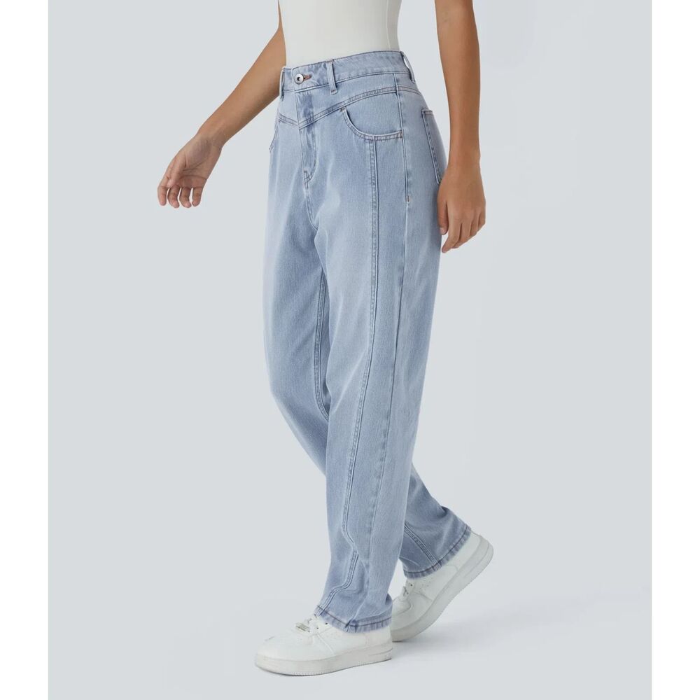 NWT Halara Storm Clear Denim High Waisted Casual Jeans Womens Small